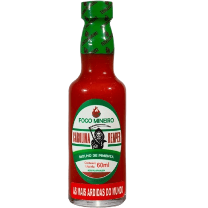 Molho de Pimenta Carolina Reaper Fogo Mineiro 60ml