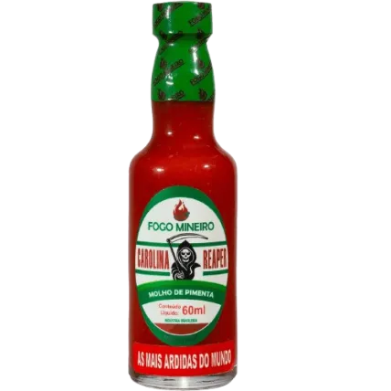 Molho de Pimenta Carolina Reaper Fogo Mineiro 60ml