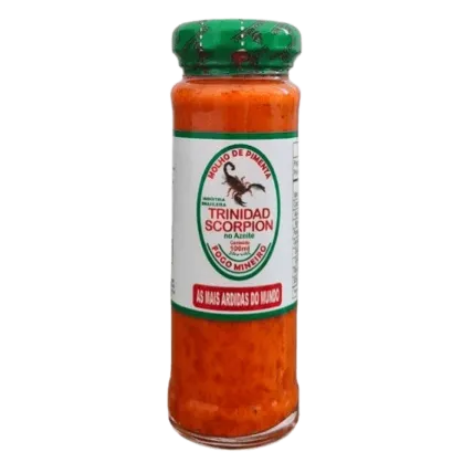 Molho de Pimenta Trinidad Scorpion no Azeite Fogo Mineiro 100ml