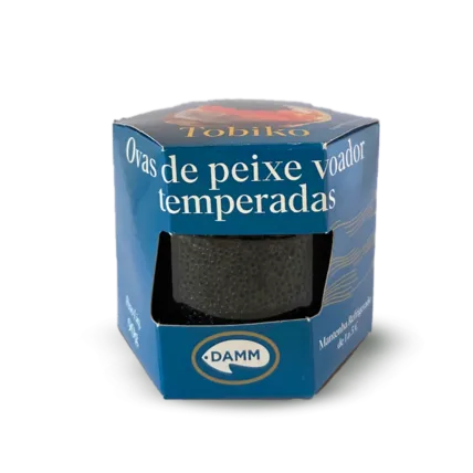 Ovas De Peixe Capelin Voador Temperadas Preta Damm 90g