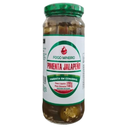 Pimenta Jalapeño Conserva Fogo Mineiro 350g