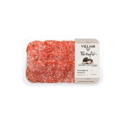Salame com Trufas Fatiado Villani Bandeja 70g